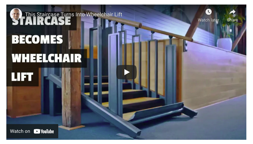 FlexStep is a staircase and wheelchair lift in one